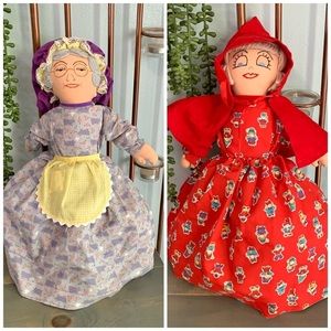 Vintage Little Red Riding Hood & Grandma Doll
